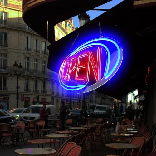 Open Signs for Business,Neon Open Sign Led,32&Prime;x 16&Prime;,Remote Control Open/Closed