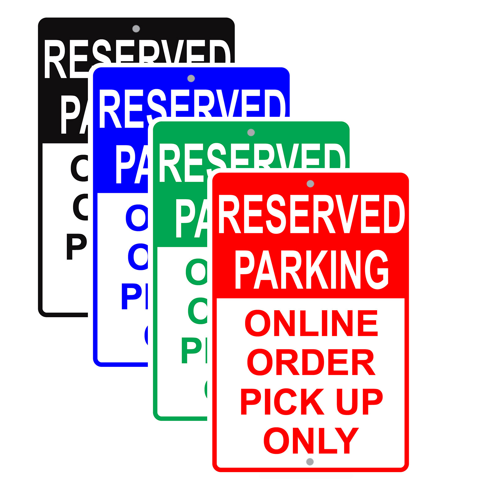 Reserved Parking Online Order Pick Up Only Alert Novelty Aluminum Metal Sign