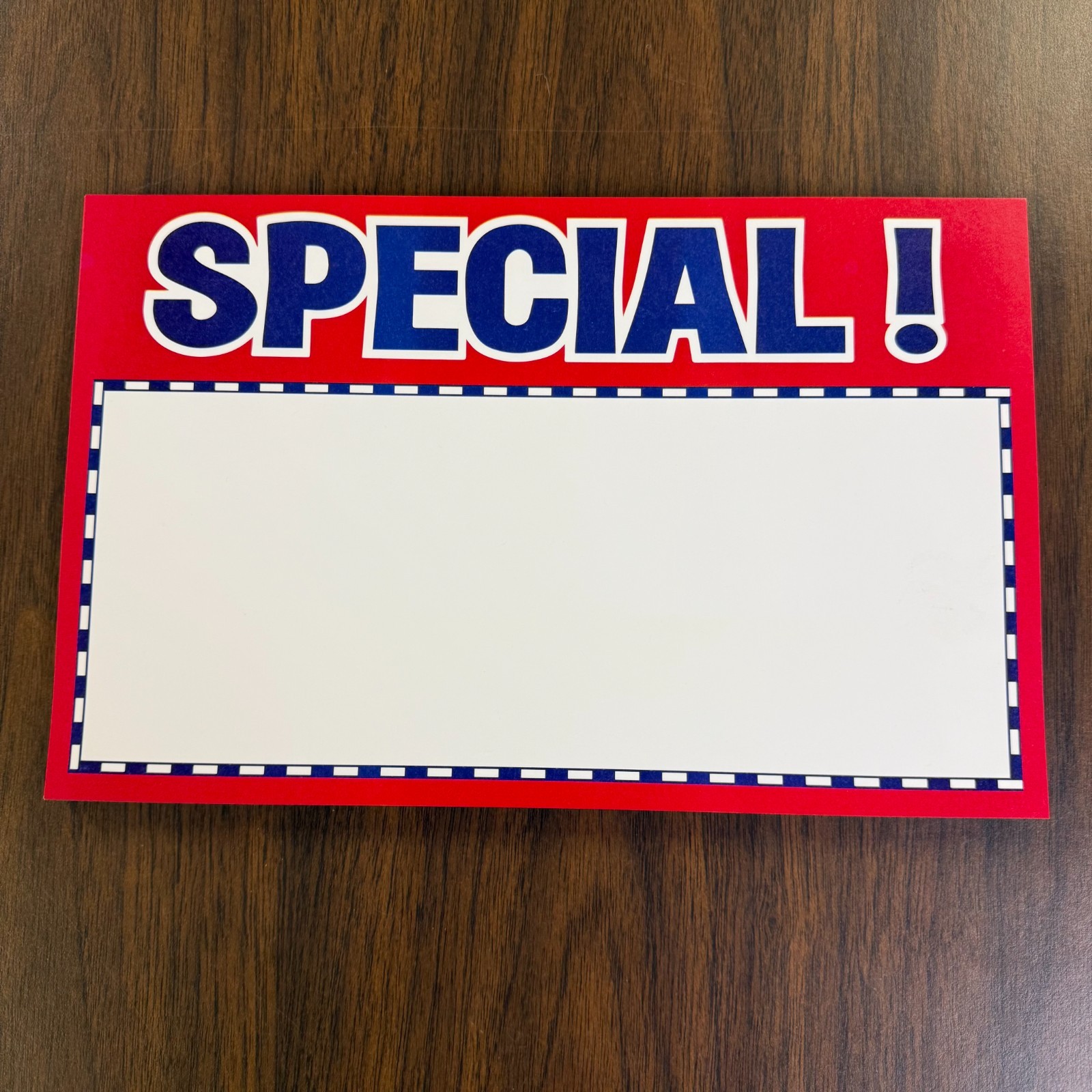 Special Price Signs for Retail Stores -11&Prime;w x 7&Prime;H- 48 pieces- R/W/B
