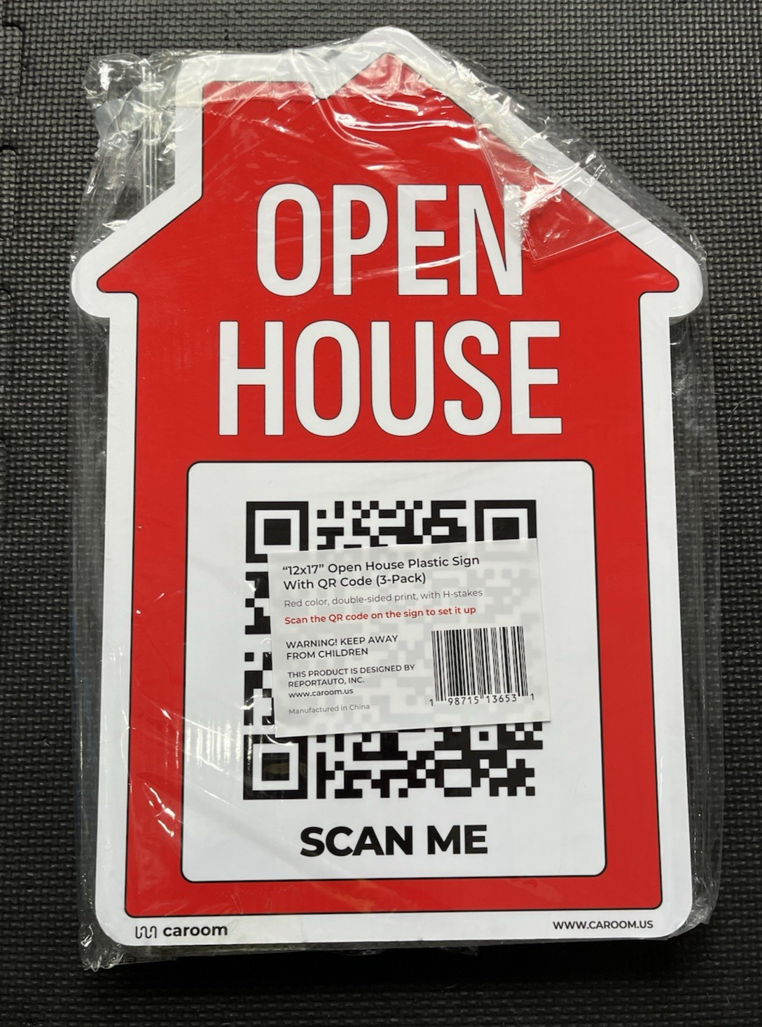 12 » x 17 » Open House Signs for Real Estate (3-Pack)