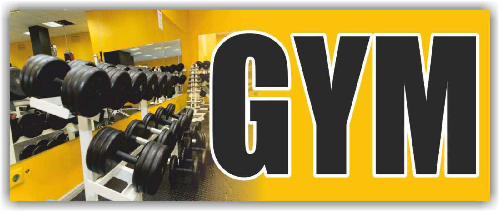 GYM Advertising Banner Vinyl Mesh Sign Fitness Simulator Trainer Instructor