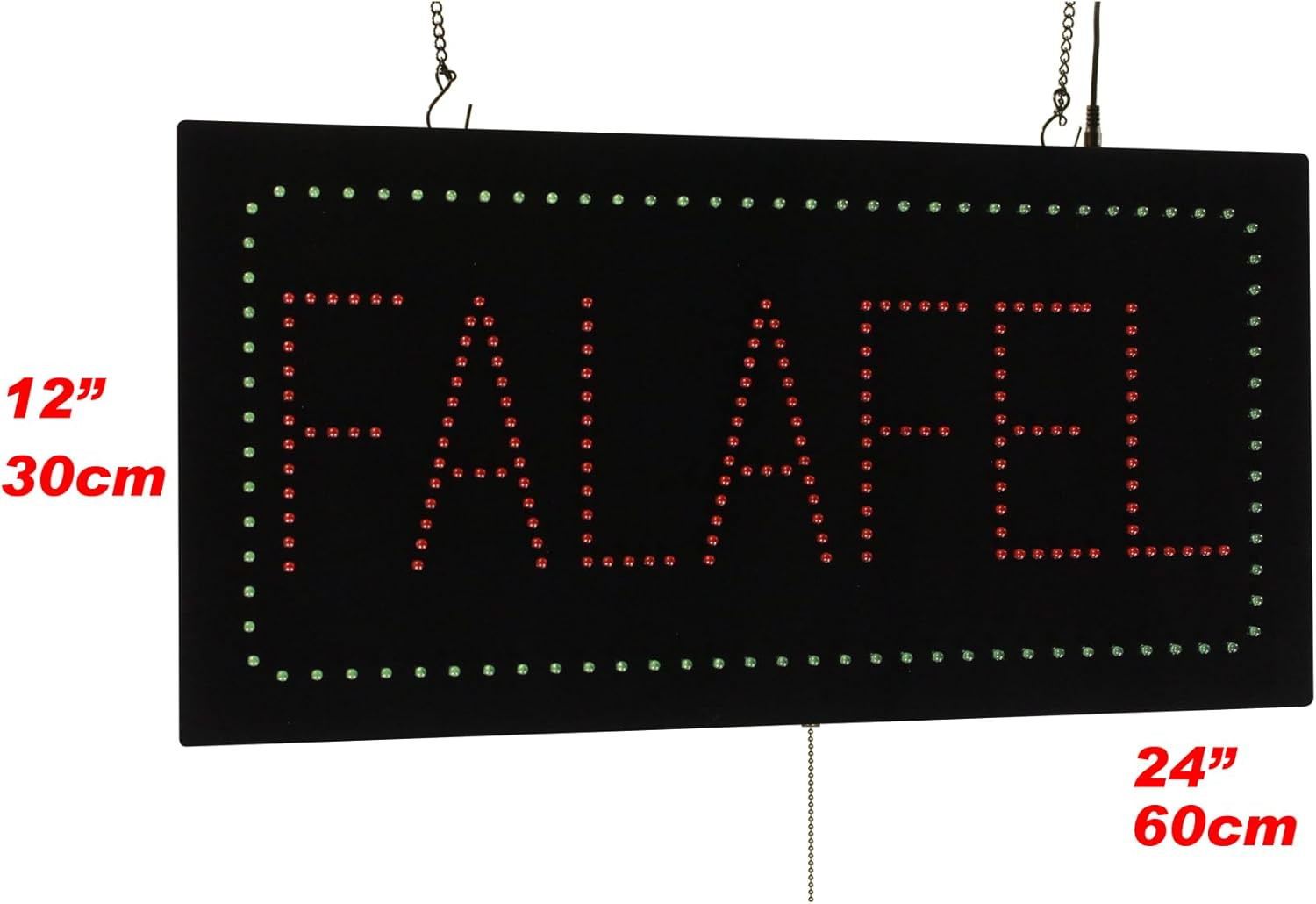 Bright LED Falafel Sign – 24&Prime;x12&Prime; Neon Display for Grand Openings & Events