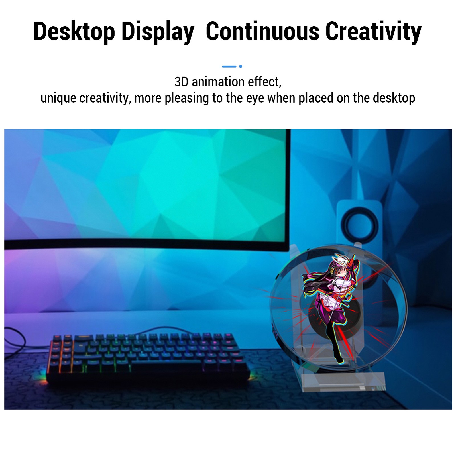 3D Hologram Fan 11cm LED Holographic Projector Advertising Machine PGCF