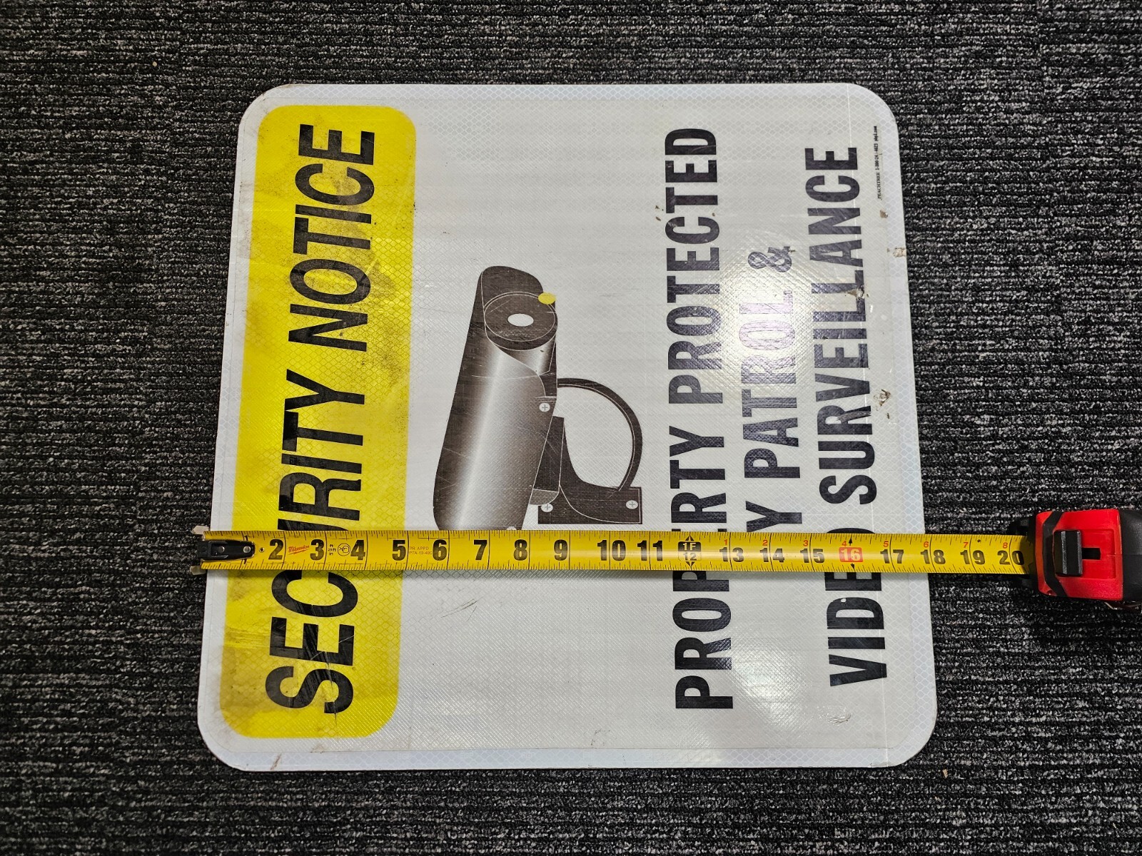 (QTY 2) Peachtree 18&Prime; X 18&Prime; Protected By Video Surveillance Sign, Non-Reflective