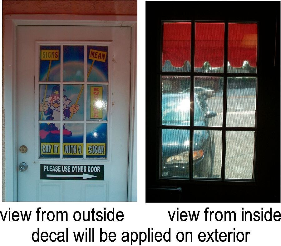 CLEARANCE SALE! 12&Prime; X 30&Prime; WE BUY NEW USED ELECTRONICS PERFORATED WINDOW VINYL