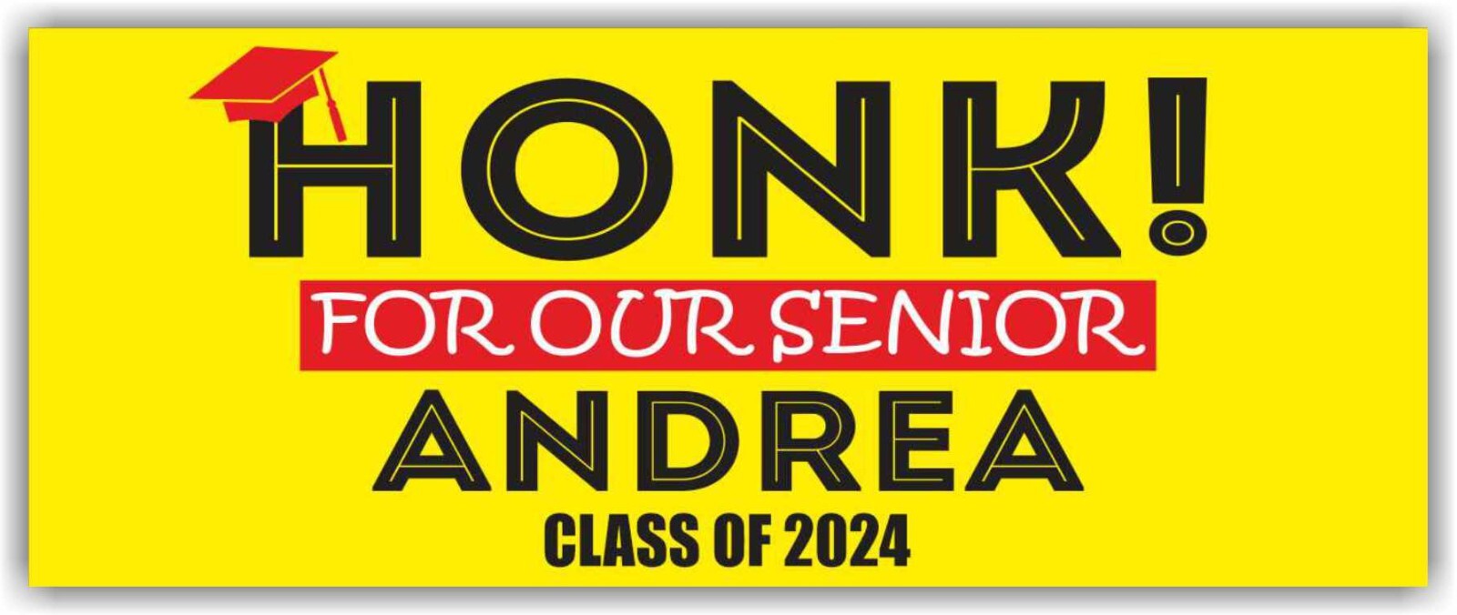 HONK CLASS 2024 Advertising Banner Vinyl Mesh Sign School University Graduation