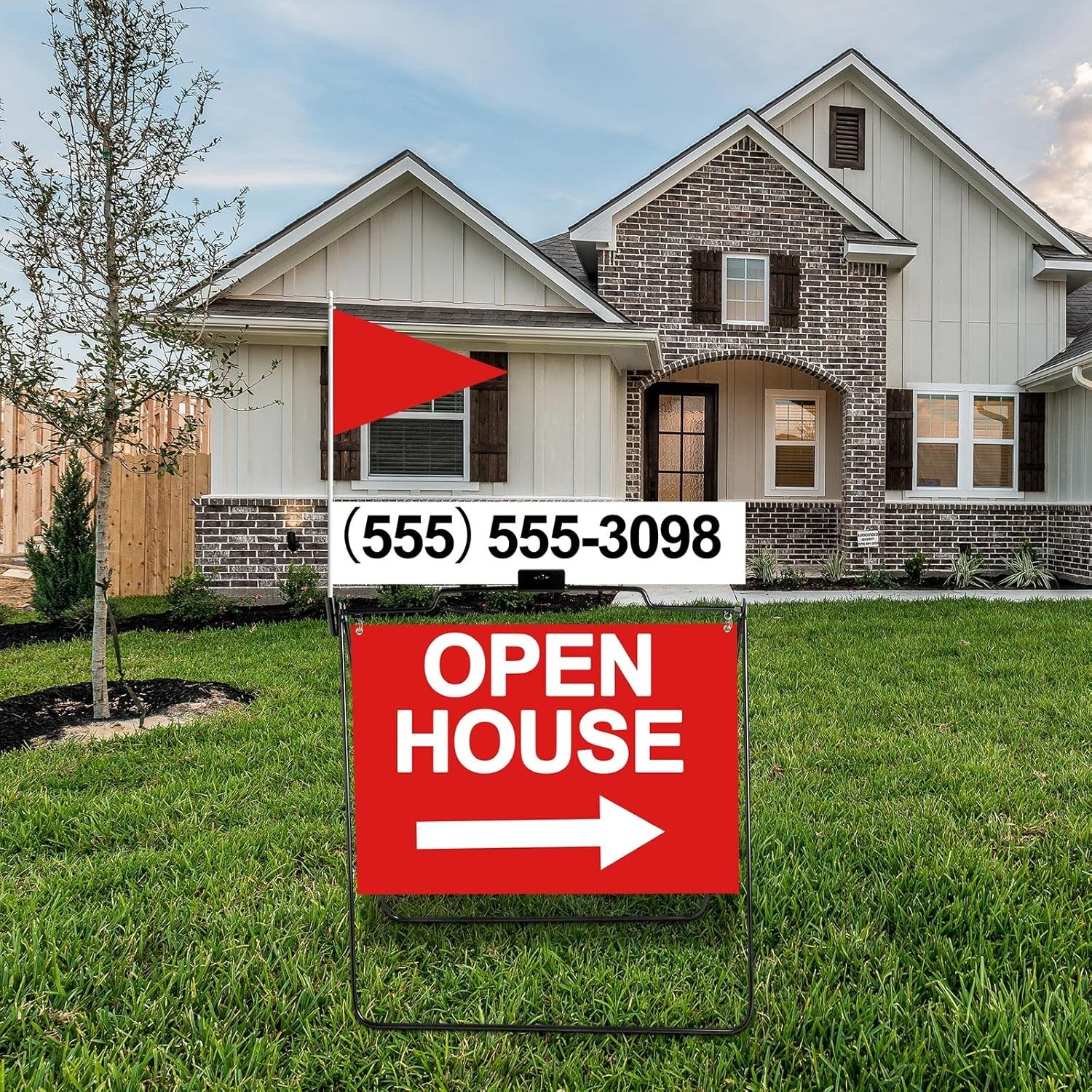 5 Pack Open House Sign Frames 18×24 Metal A Frame Yard Sign Stands Foldable