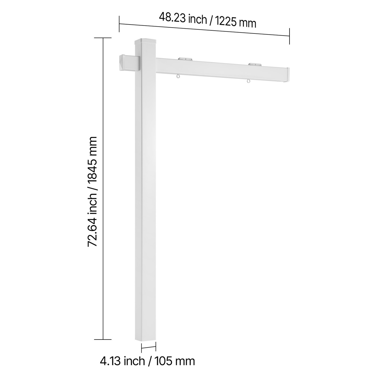 Uimoso 6 ft PVC Real Estate Sign Post for Outdoor Yard Display