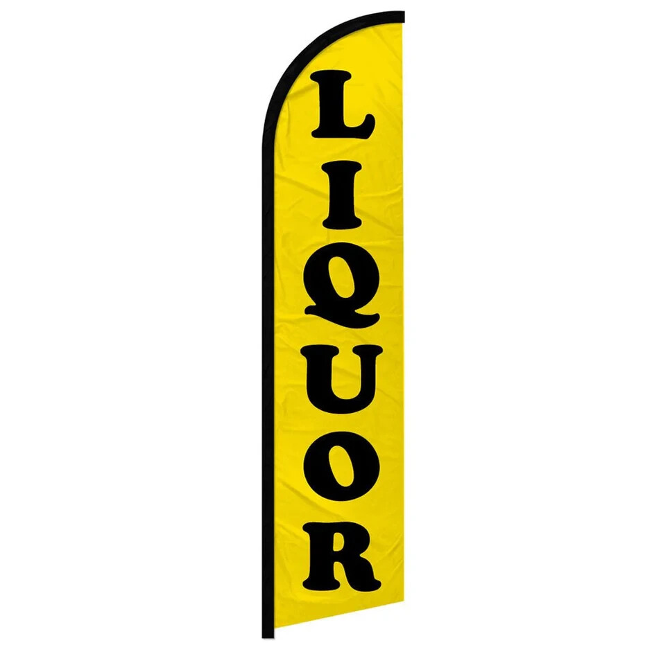 Liquor Windless Advertising Beverage Banner Flag for Liquor & Convenience Stores