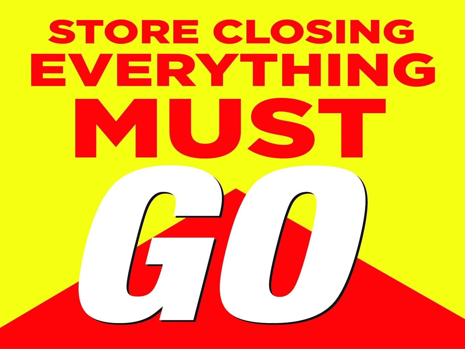 Store Closing | 5 Pack | Sidewalk Yard Sign with Metal Stakes | 24&Prime;w x 18&Prime;h