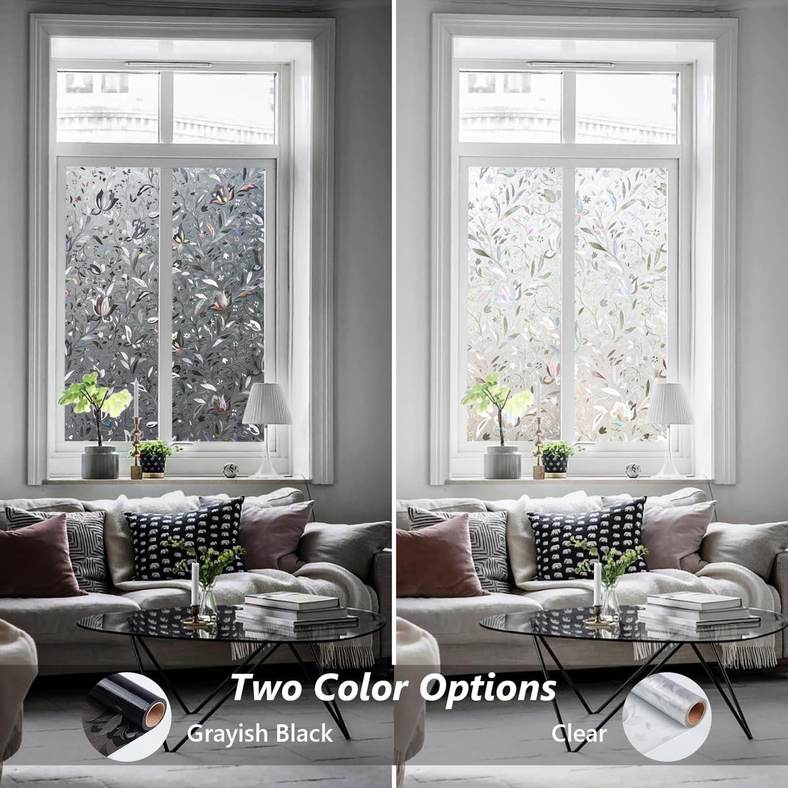 Kromapolis Window Film, Window Privacy Film Frosted, Vinyl Glass Covering, St…