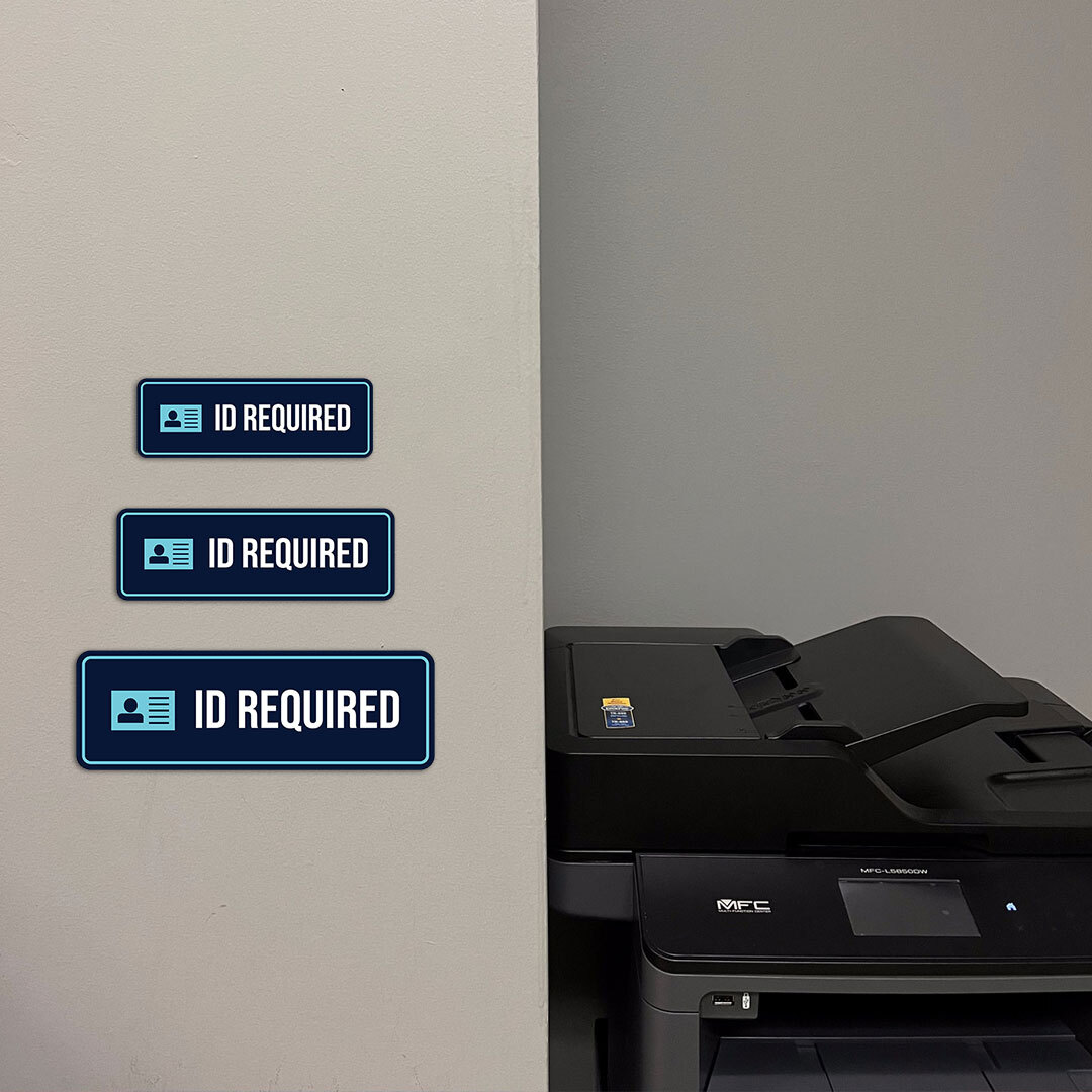 Standard Plus ID Required Door or Wall Sign | Proof of Age | Bar Restaurant