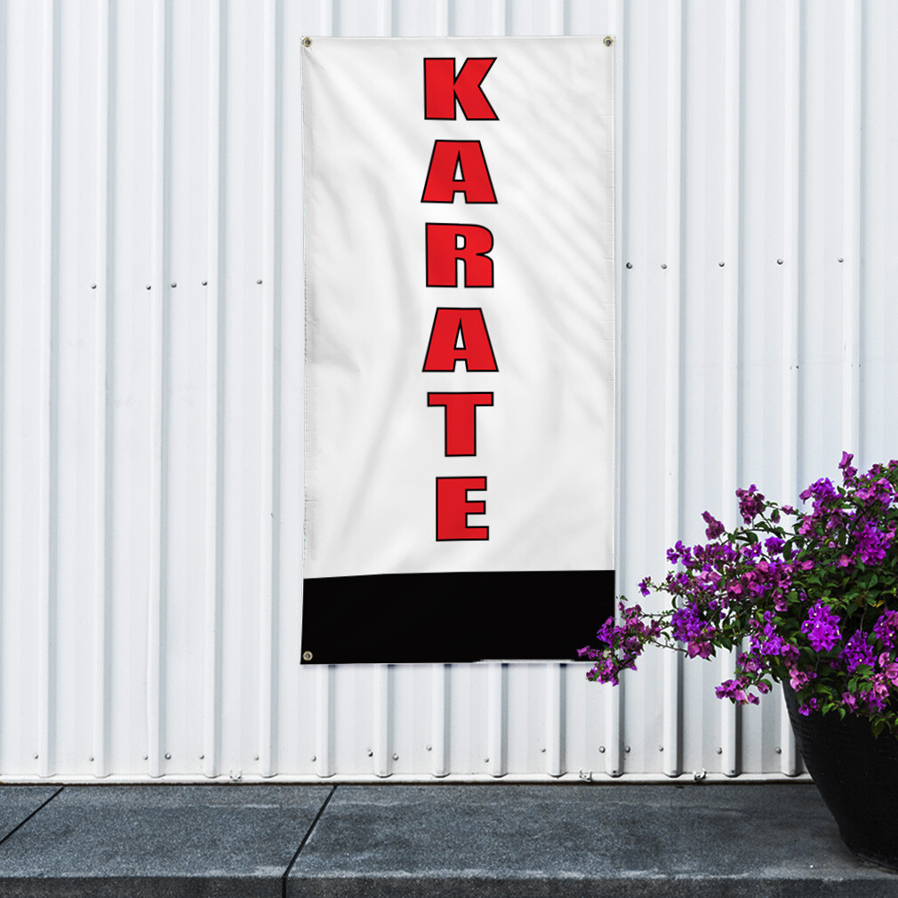 Vertical Vinyl Banner Multiple Sizes Karate Martial Arts Promotion Business