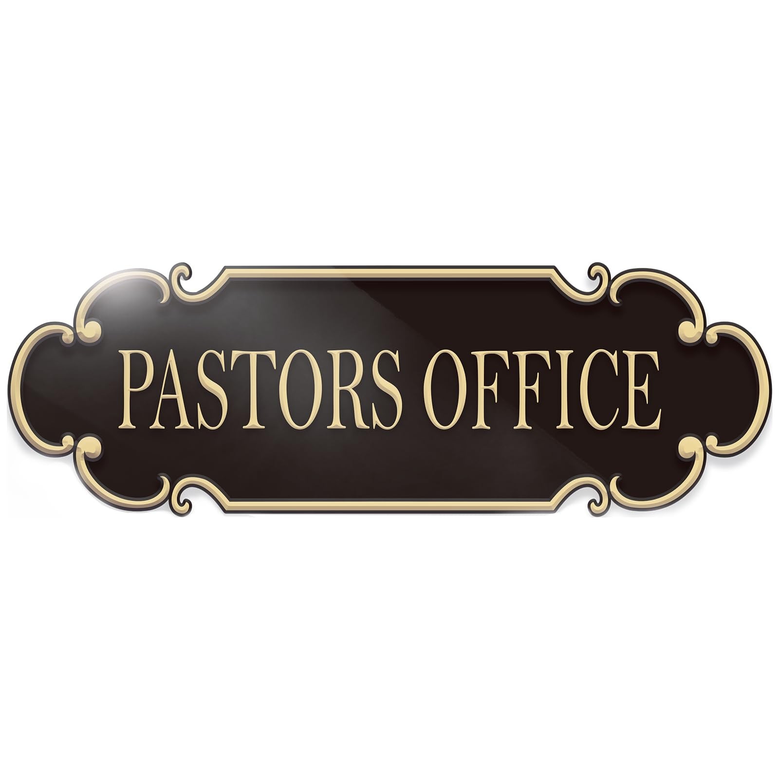 9×3 Inch Pastors Office Sign Spray Gold Self Adhesive Church Room Signage