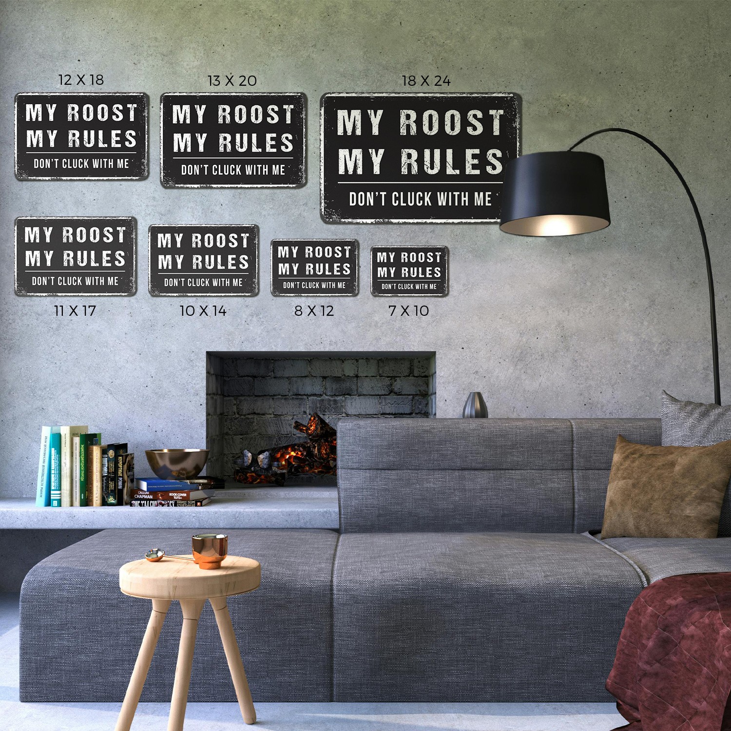 My Roost My Rules Sign Cluck Yes Clean Up Durable Perfect for Coops Barns
