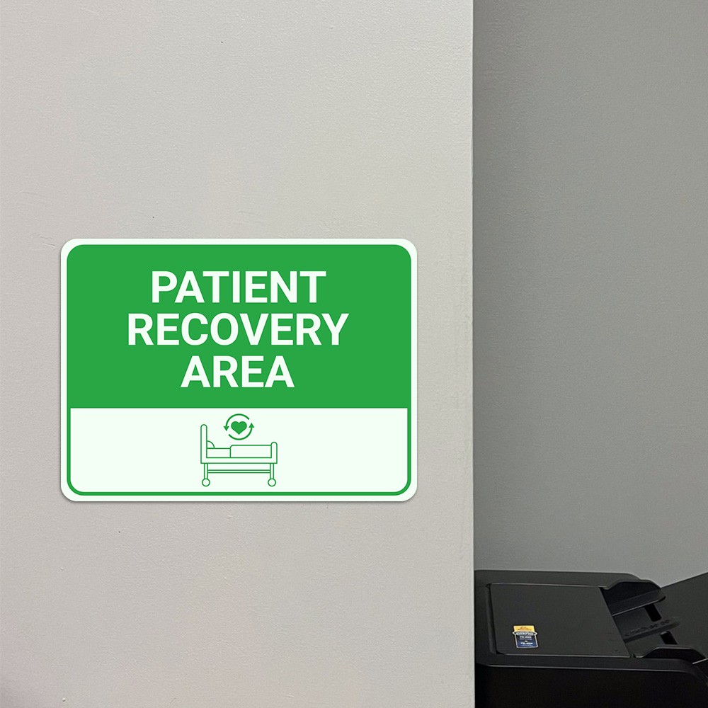 Classic Framed Plus Patient Recovery Area Door or Wall Sign