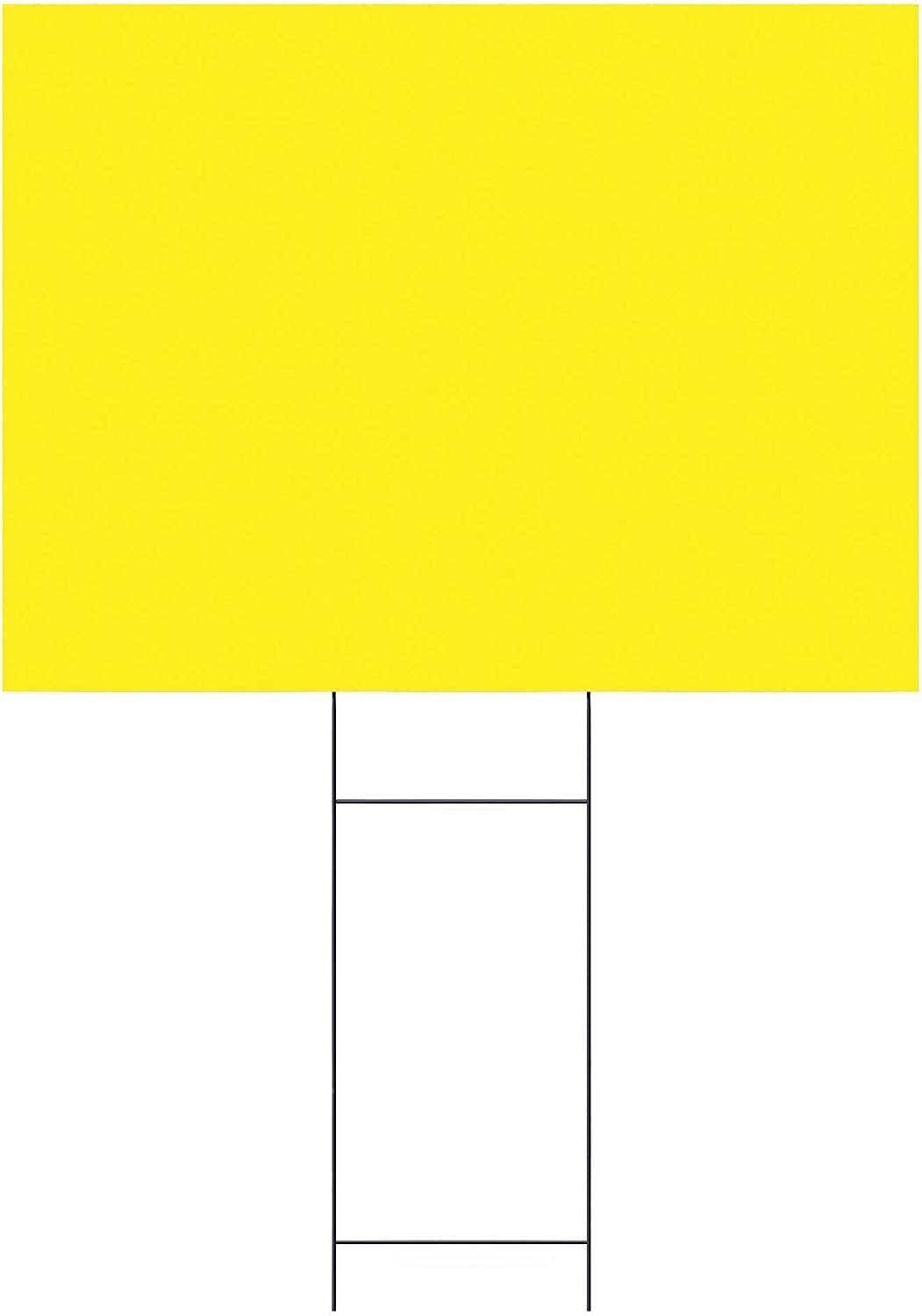 18×24 Durable Blank Yard Sign Kit (3,5,10, 50, or 100) with 24&Prime; Stakes