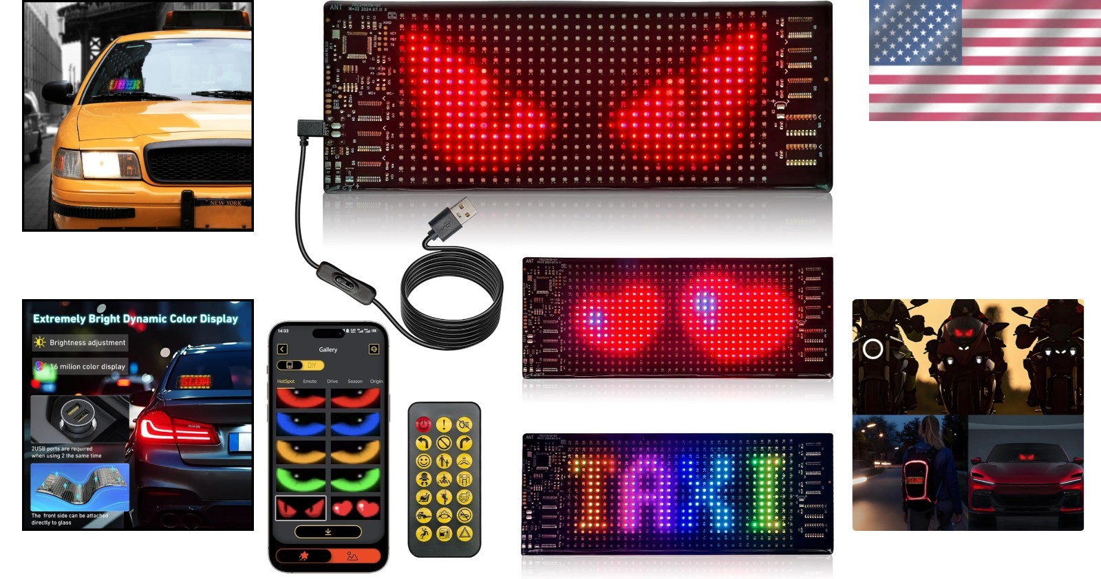 Durable Waterproof Mini LED Sign – Bluetooth Controlled for Unique Messaging