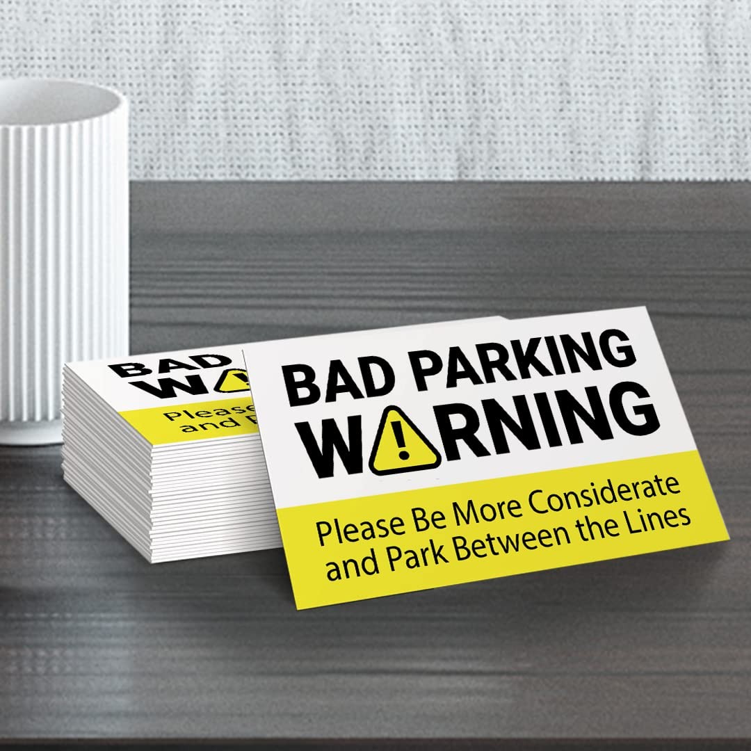 Bad Parking Warning Please Be More Considerate Novelty Business cards (100 Pack)