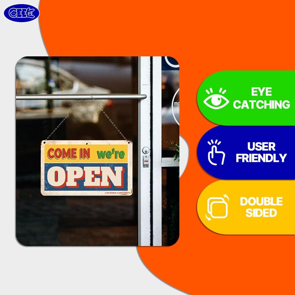 Open Closed Sign – All in One Kit, Double Sided, Acrylic – 7.9 x 7.9 in (01. …