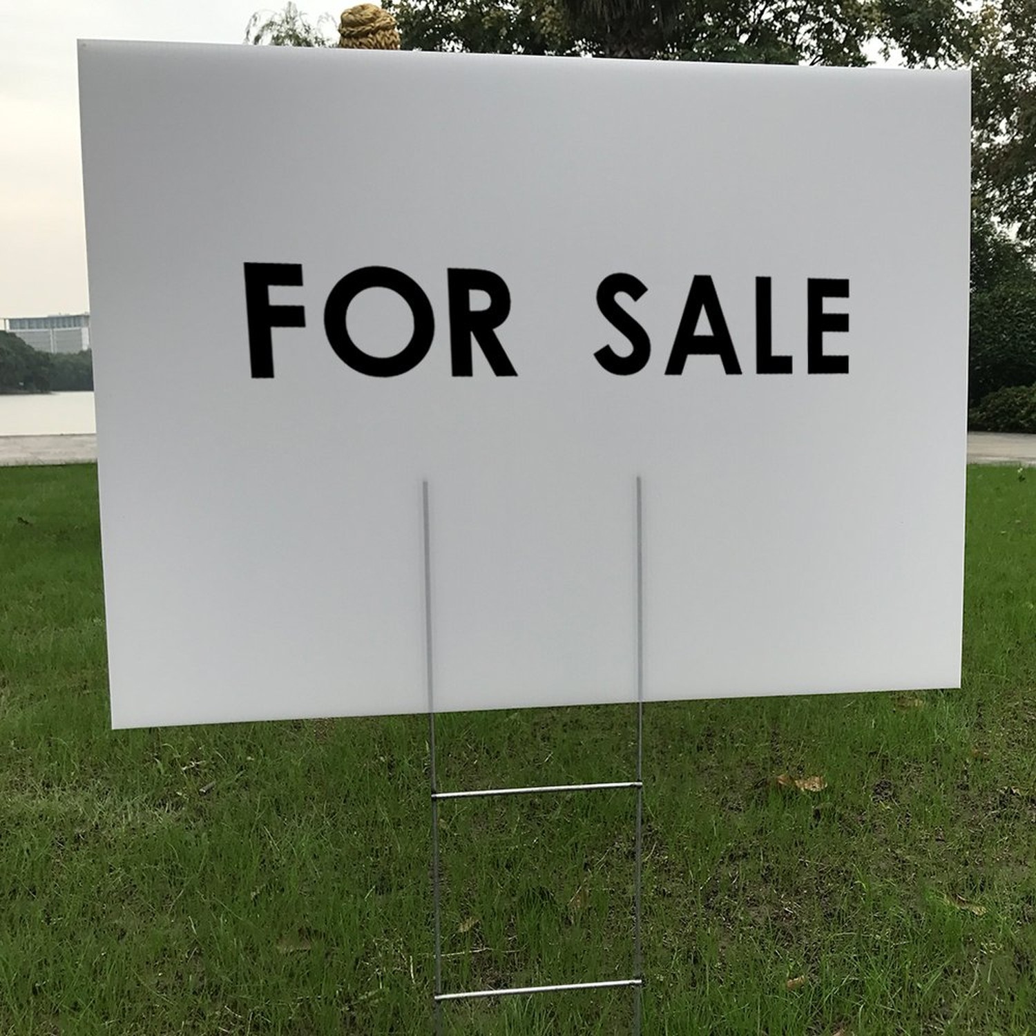 6 Pack 24&Prime;x18&Prime; White Blank Lawn Yard Signs Corrugated Plastic Sheet with Dura…