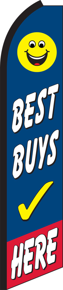 SWOOPER FEATHER FLUTTER FLAG BEST BUYS HERE SIGN ADVERTISING HALF SLEEVE SUPER