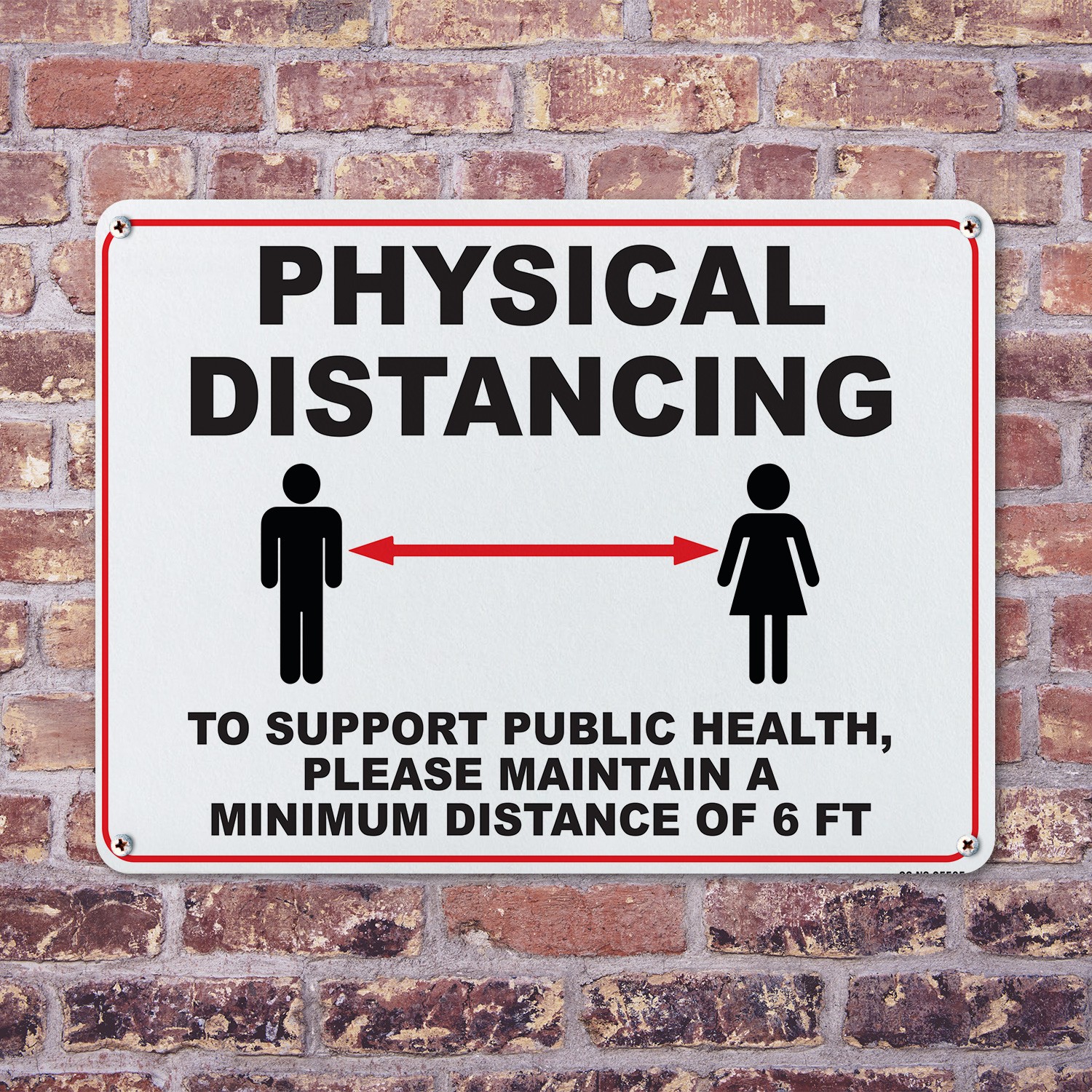 Physical Distancing To Support Public Health 6 Feet Public Safety Sign 5/10 Pack
