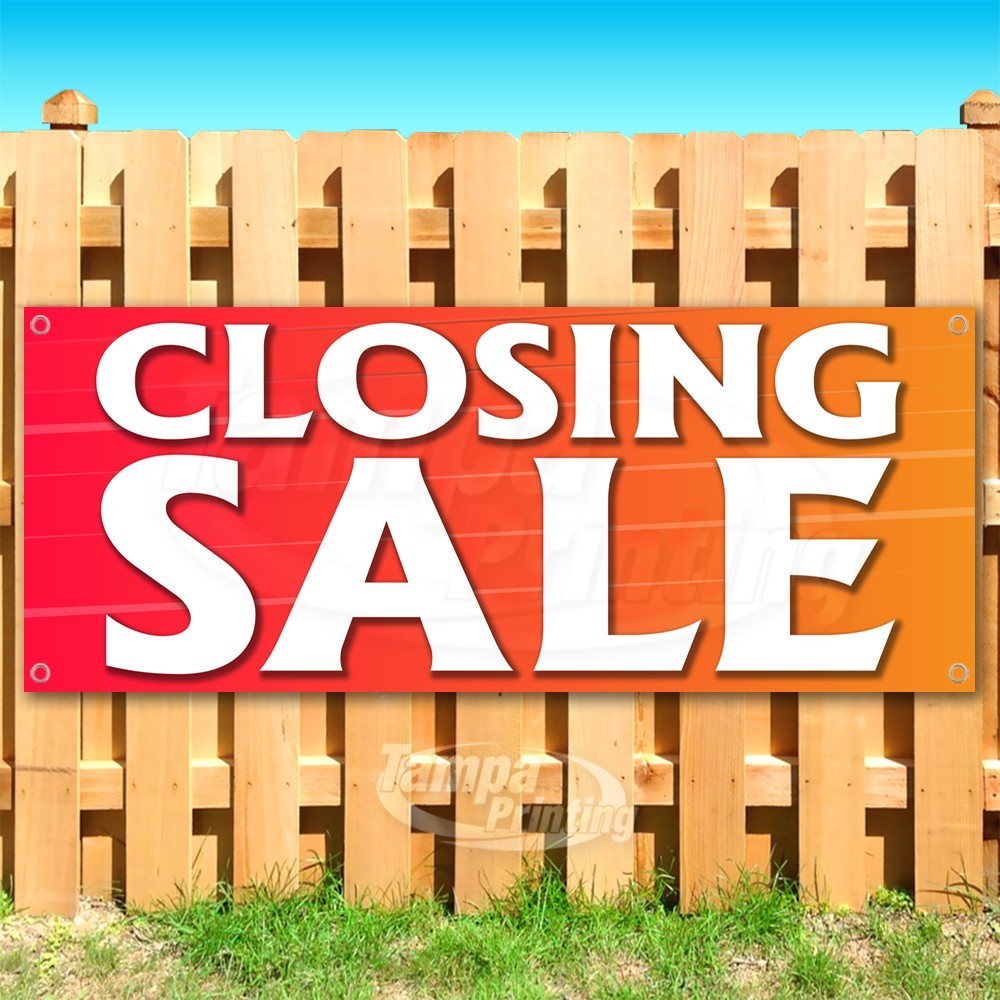 CLOSING SALE Advertising Store Business Vinyl Banner Flag Sign USA SB11235