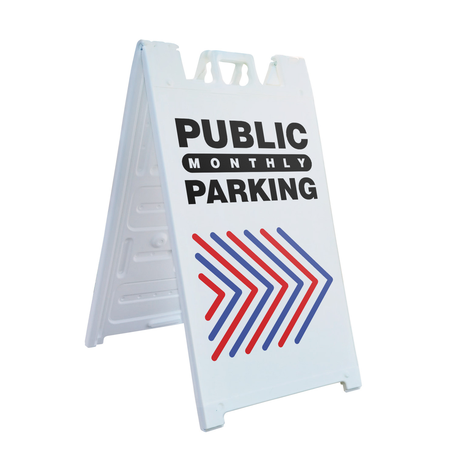 Public Monthly Parking Right Heavy Duty A-Frame Sidewalk Sign Reliable Parking