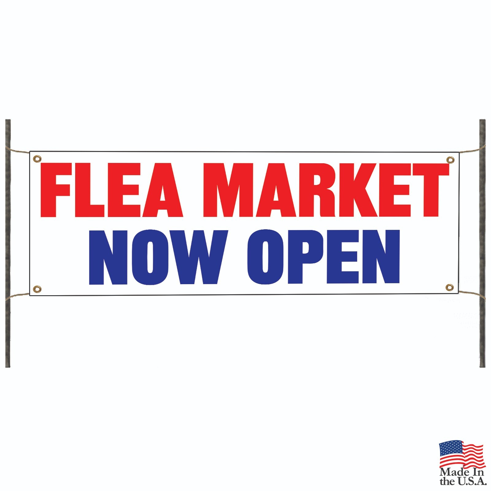 Flea Market Now Open Vinyl Banner Advertise Display Outdoor Printed Flag Banner