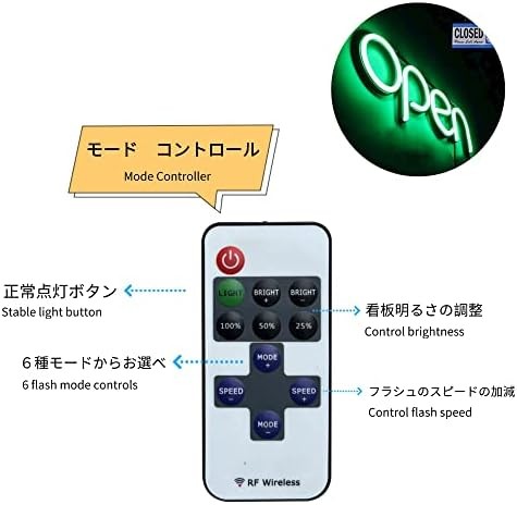 LED Open Sign,16×6 inch Open Sign for Business,With multiple flashing modes, Ide