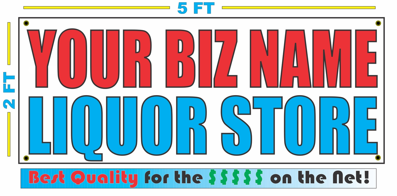CUSTOM NAME LIQUOR STORE Banner Sign NEW Larger Size Best Quality for the $$$