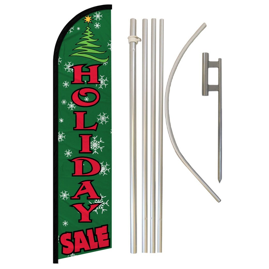 Holiday Sale Full Curve Windless Swooper Flag Pole Kit Christmas Sale