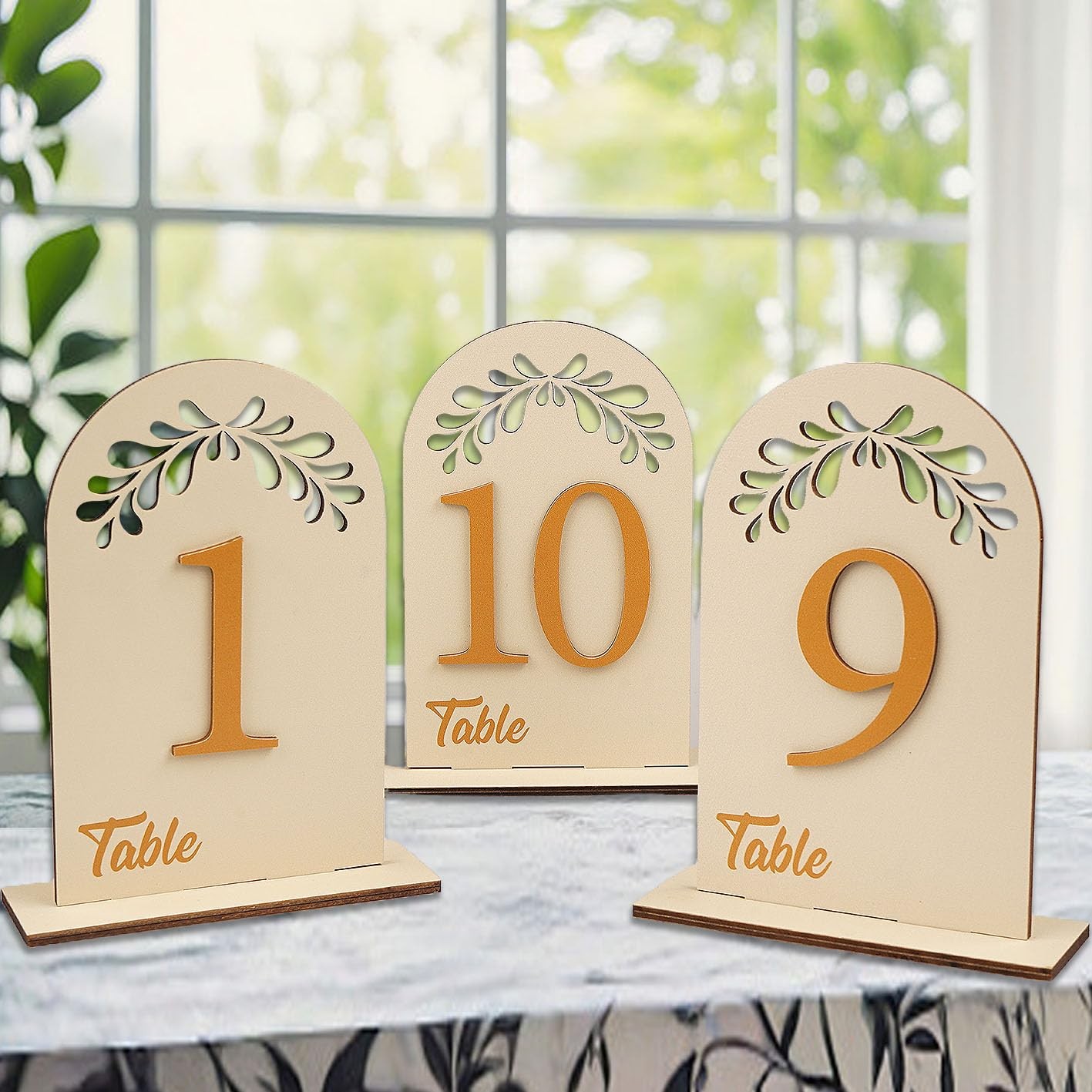 Wooden Wedding Table Numbers 110 Base Reception Bridal Shower Party Decor