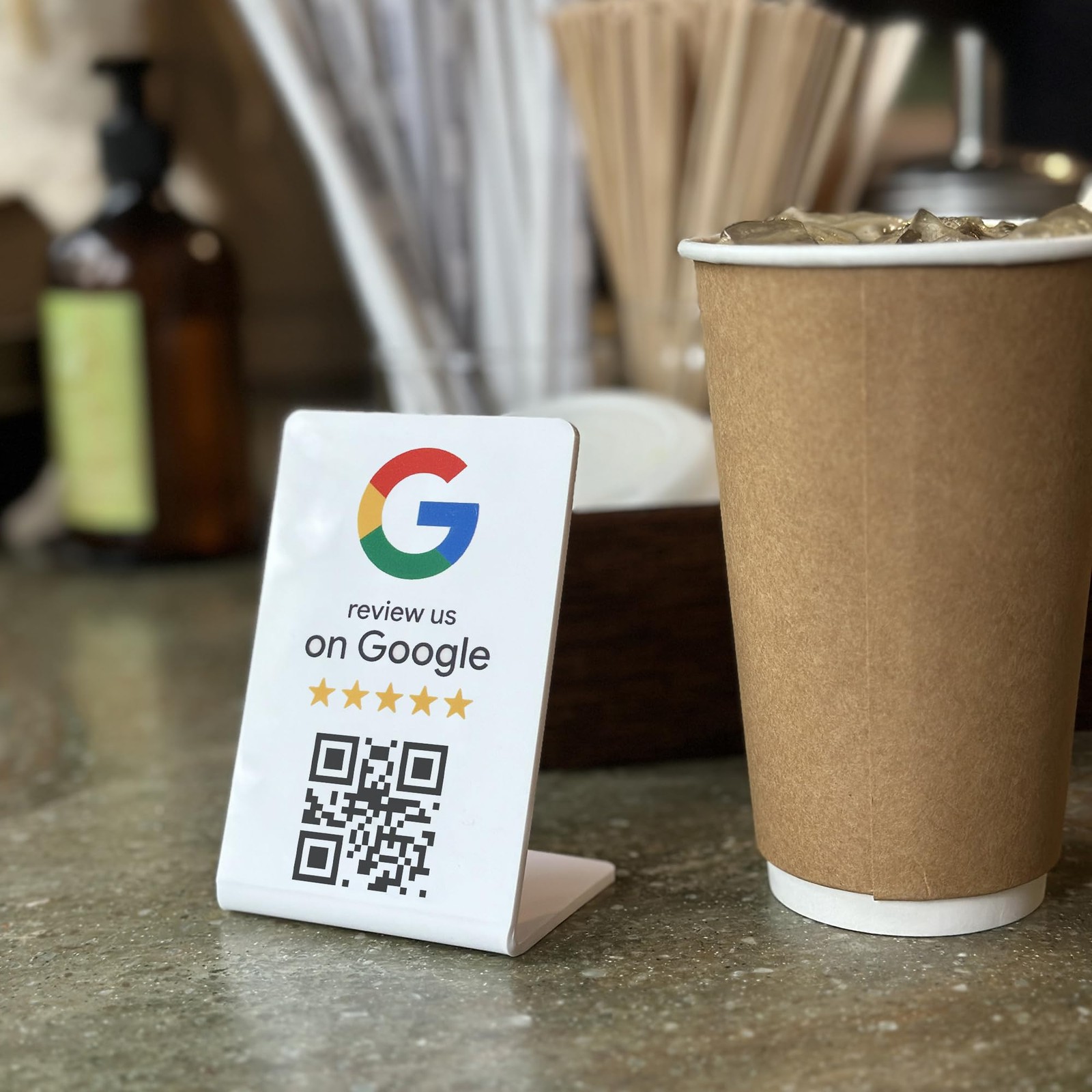 – Google Review Stand – NFC & QR Code, Easy Setup, For All Businesses (1-Pack)