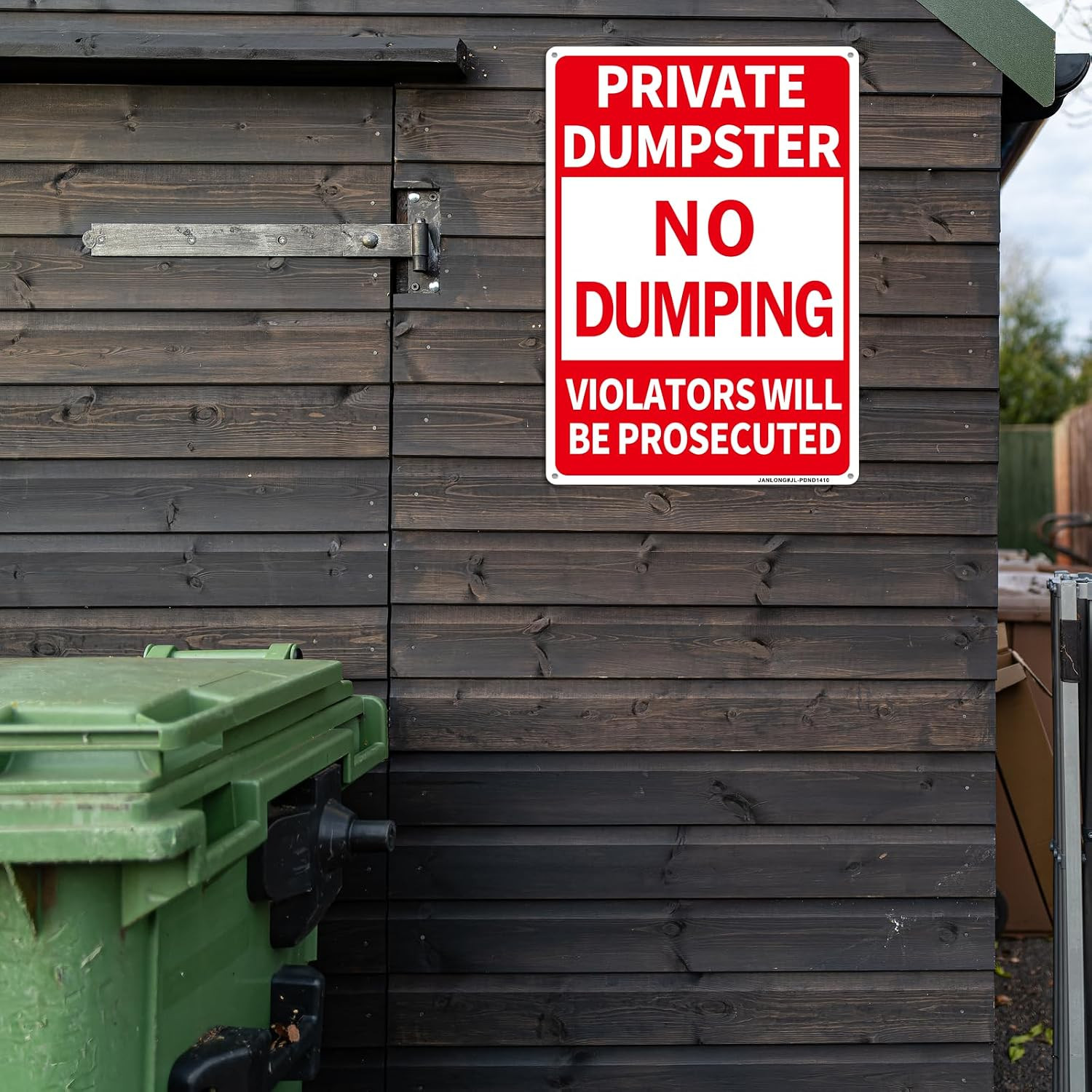 2 Pack Private Dumpster- No Dumping Sign, 14&Prime;X 10&Prime; Aluminum No