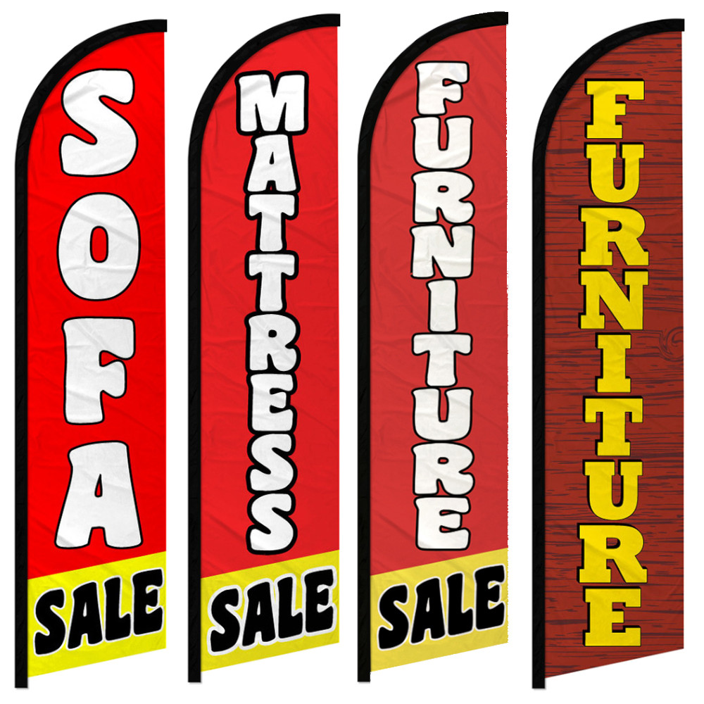 Furniture Windless Advertising Swooper Flag Sofa Sale Mattress