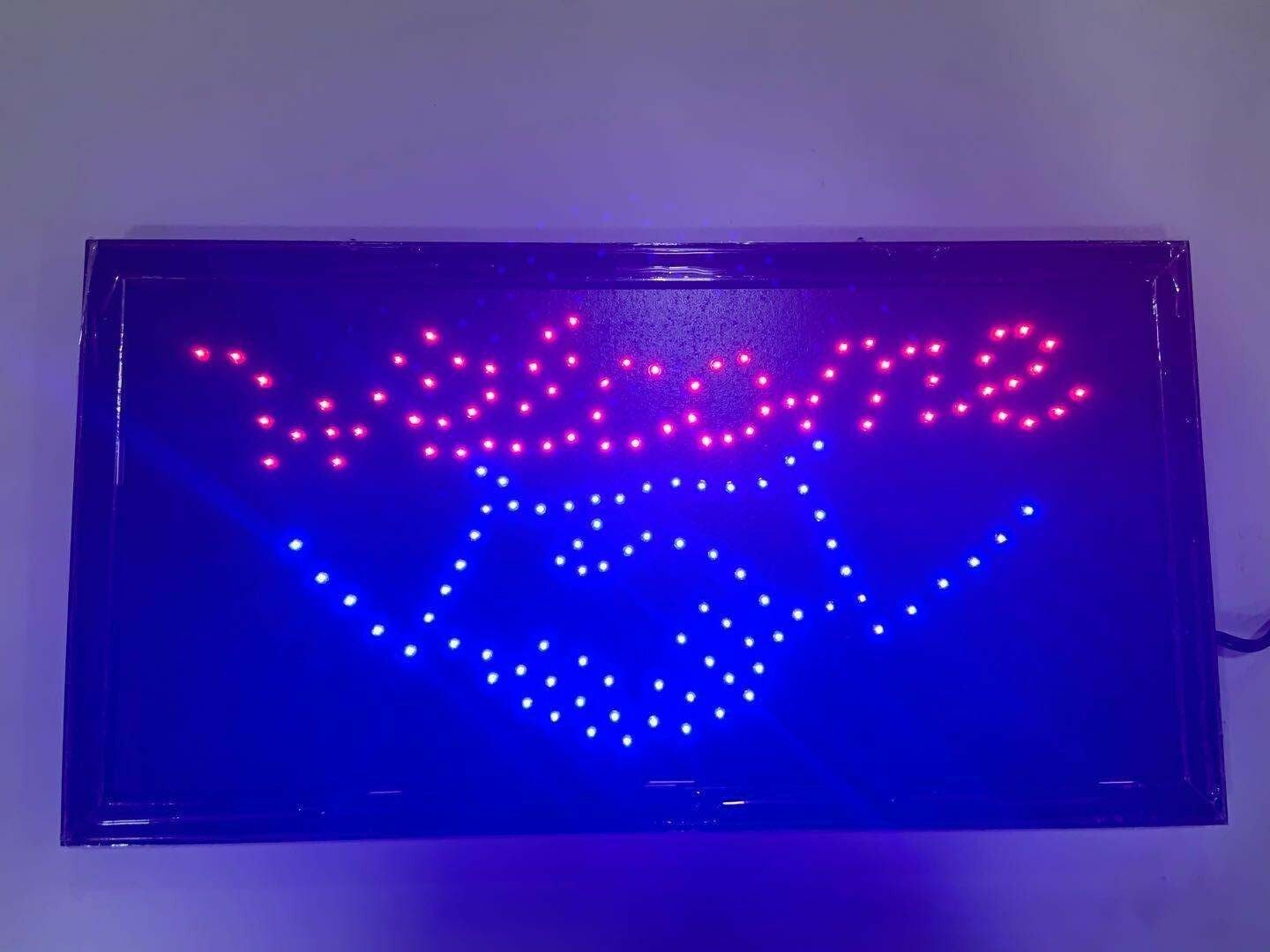 Animated Motion Running LED Business OPEN Sign + On/Off Switch Bright Light Neon