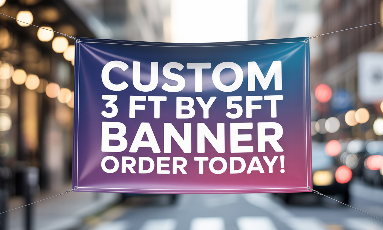 Custom 3&prime; by 5&prime; FULL COLOR Advertising Vinyl Banner Sign: Texas Based Business!