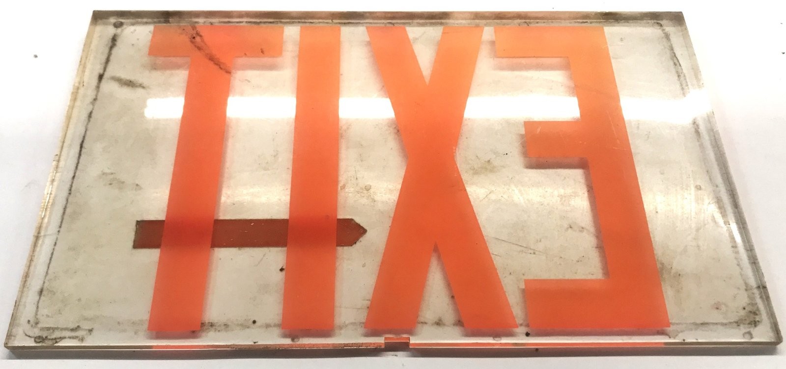 Unbranded Tapered Exit Sign 12&Prime; X 8&Prime; X 2&Prime; Inch USED