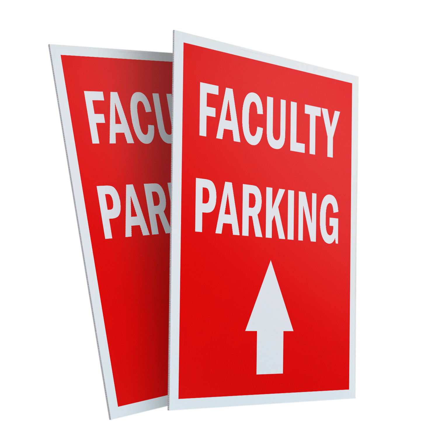 A-frame Sidewalk Faculty Parking With Up Arrow 24&Prime; x 36&Prime; Double Sided A-Frame Si