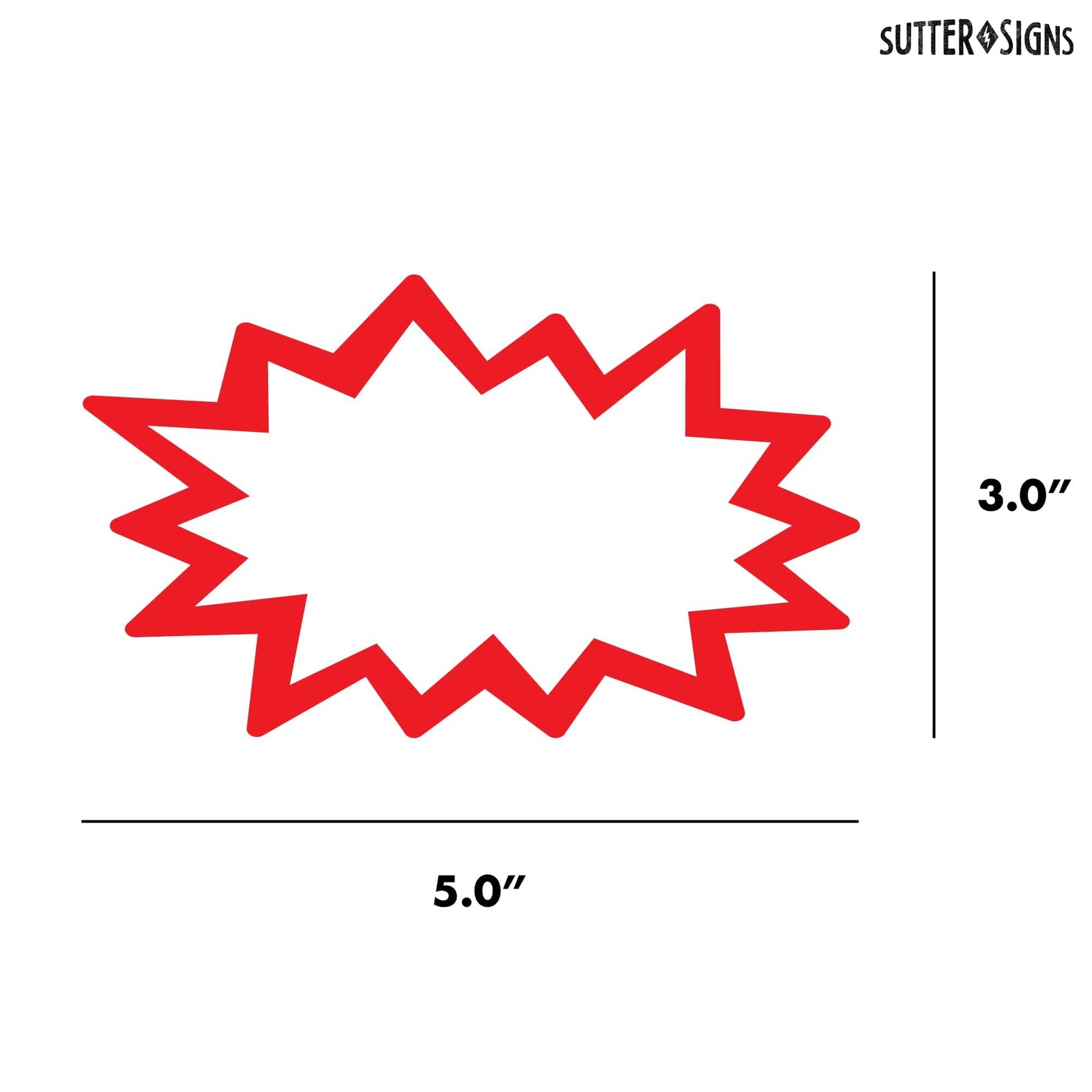 Starburst Price Tags 3X5 Inch White 100Pcs | Eye Catching Blank Sale Signs for