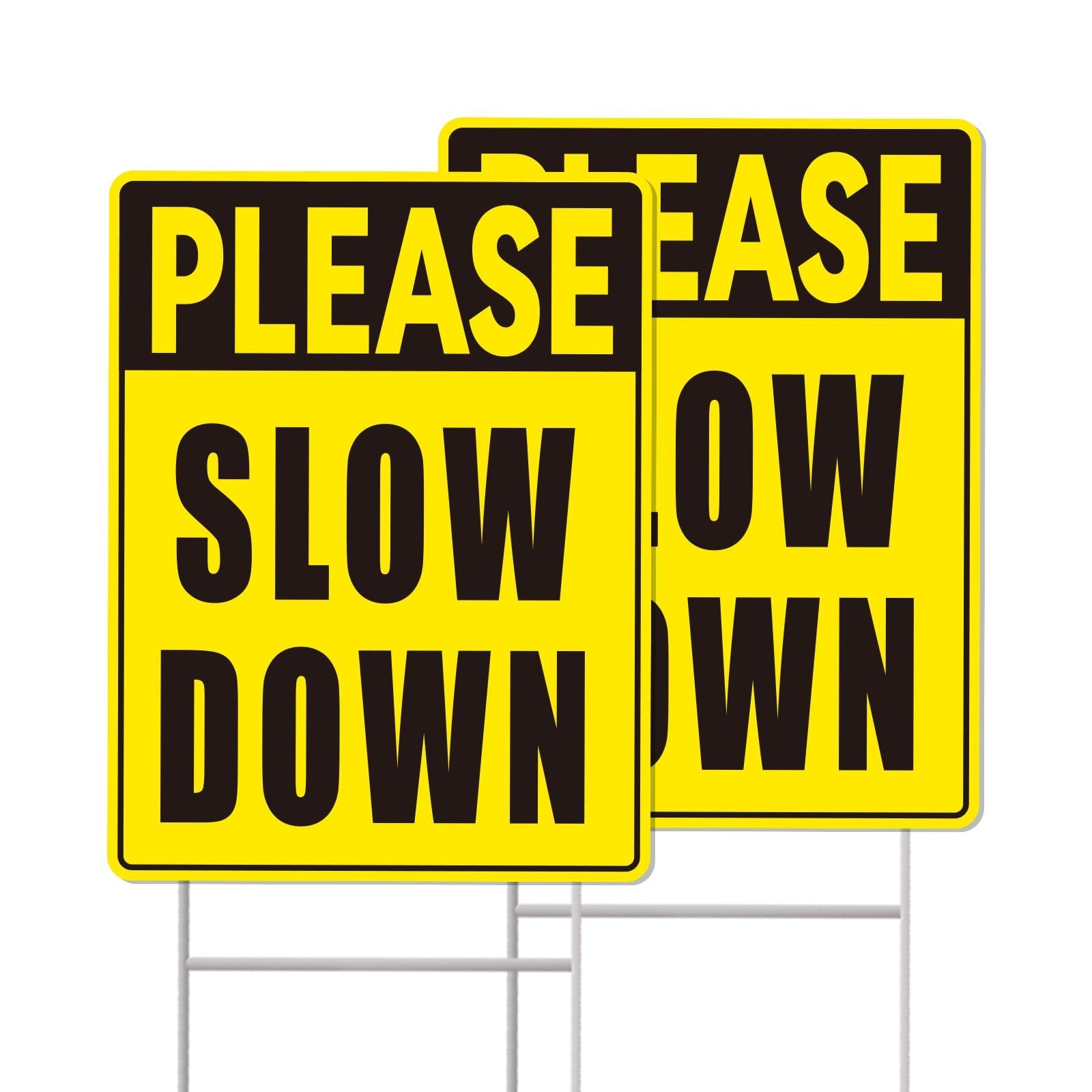 Please Slow Down Signs with Stake, Kids Safety Sign, Please Slow Down Sign fo…
