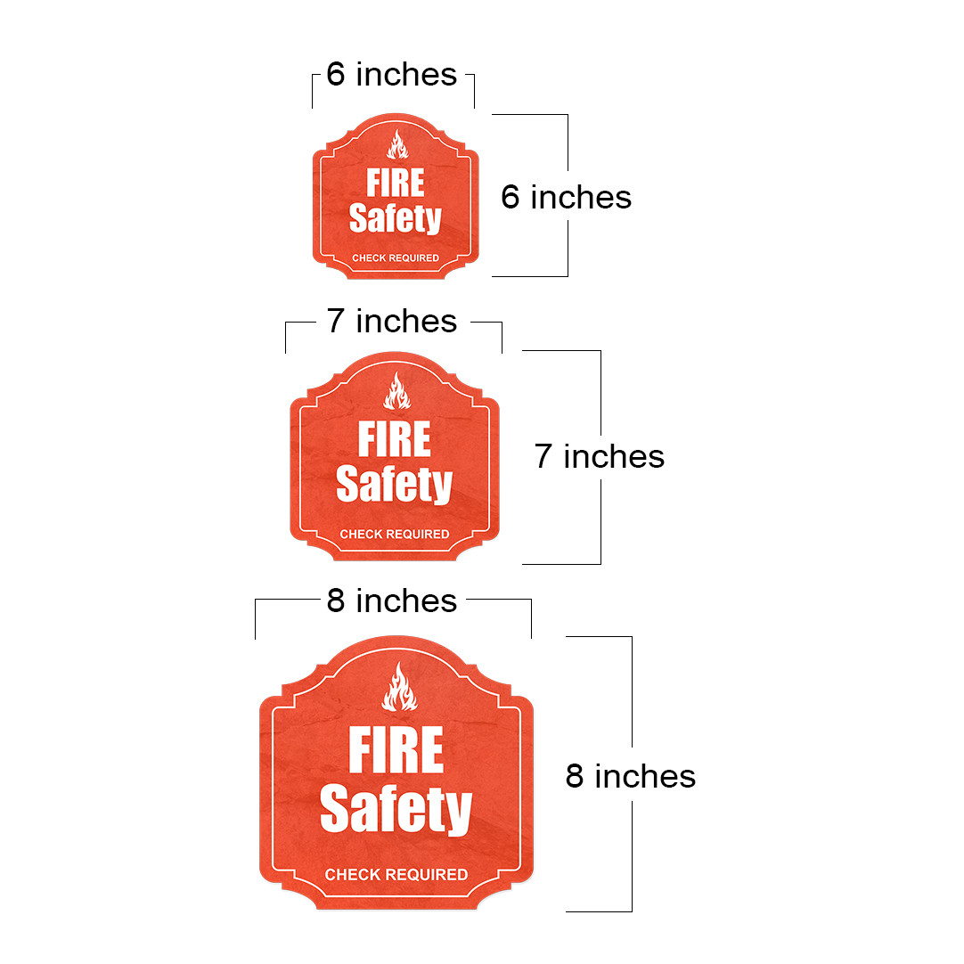 Heritage Plus Fire Safety Check Required Wall or Door Sign | Business Signage