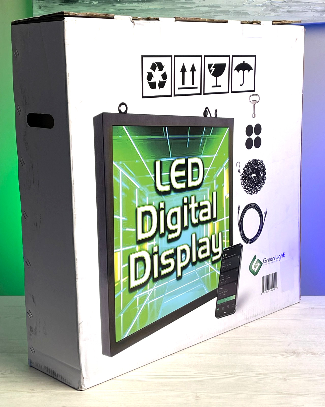 20&Prime; x 20&Prime; WiFi Enabled Full Color LED Advertising Display 5000cd/㎡ SMD LED