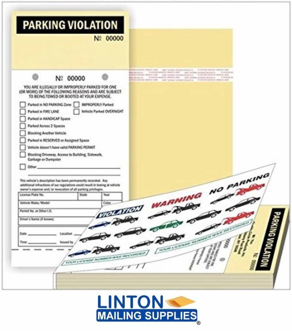 Temporary Parking Permit,7-3/4&Prime; x 4-1/4&Prime;, Bright Fluorescent Yellow – Pack of 50