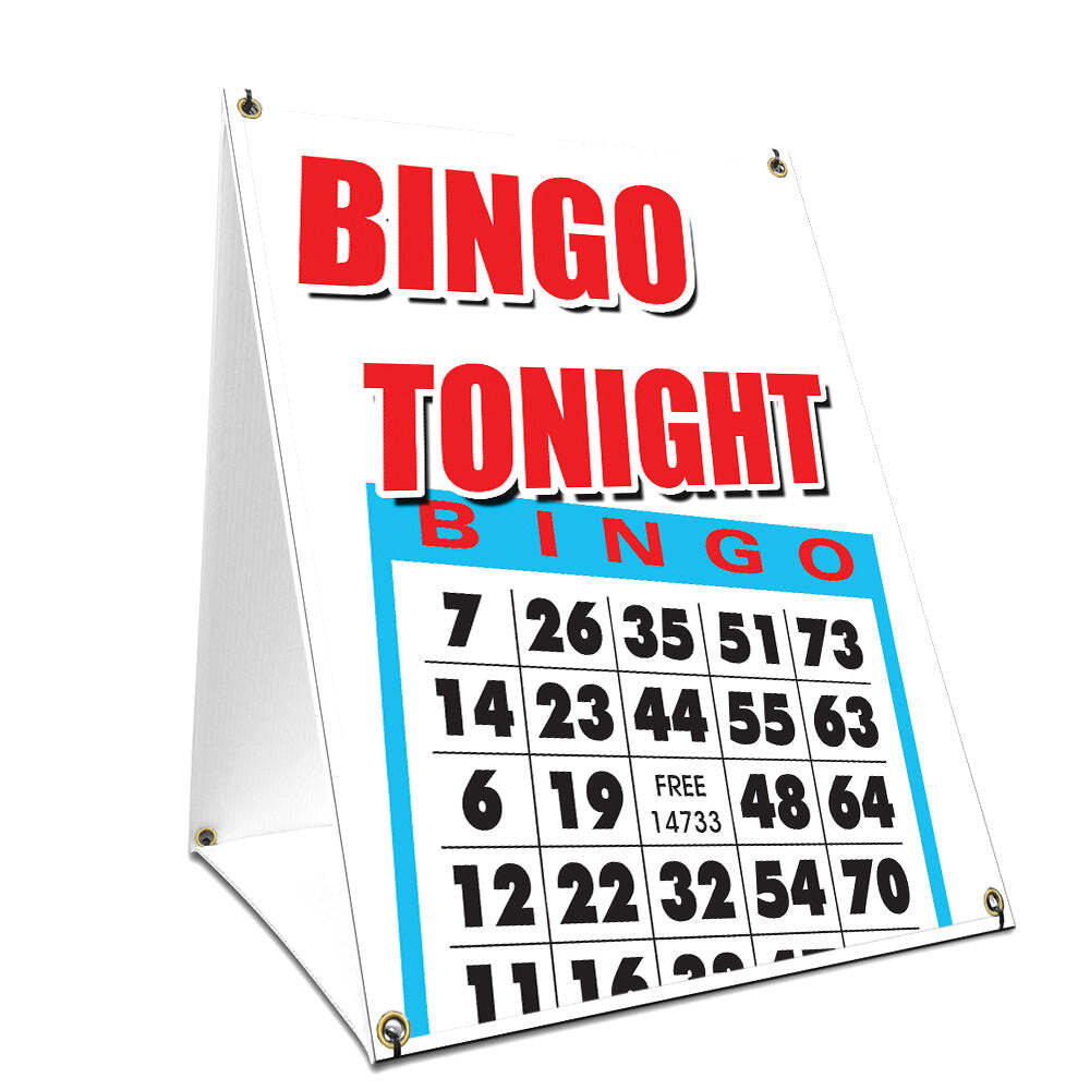 Bingo Tonight Yard Sign & Stake outdoor plastic coroplast window