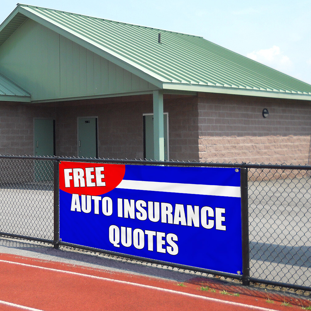 Vinyl Banner Multiple Sizes Free Auto Insurance Quotes Auto Body Shop Business