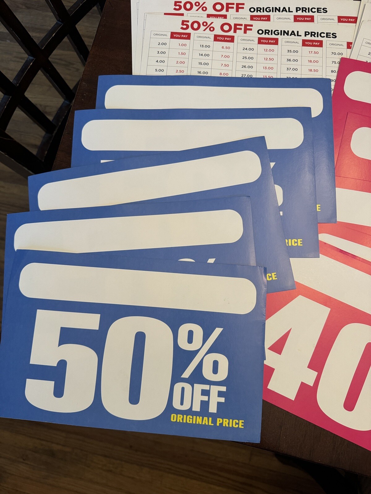 Up to 50% Percent Off Sign Bundle Pack30%, 40% & 50%,
