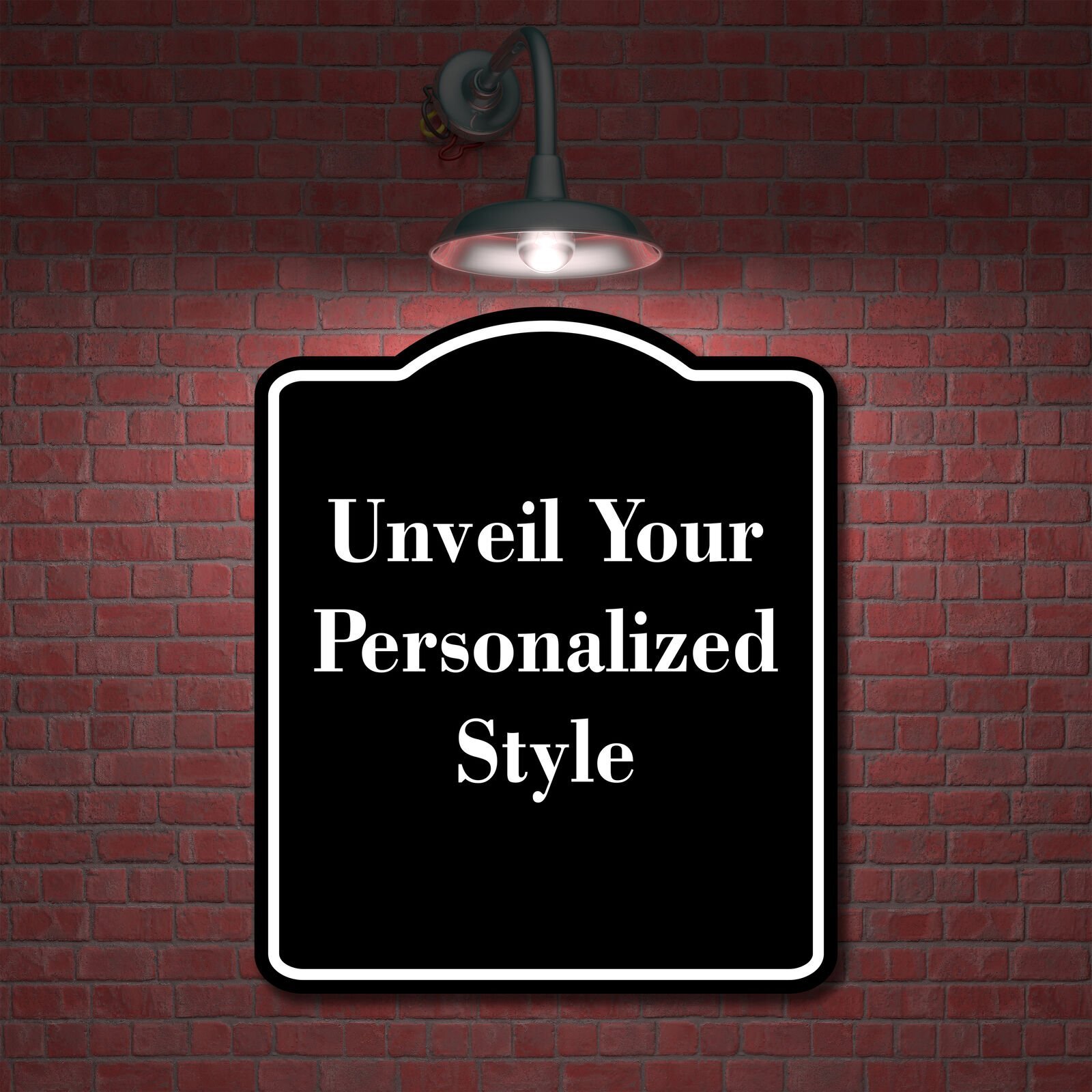 Unveil Your Personalized Style BLACK Aluminum Composite Sign